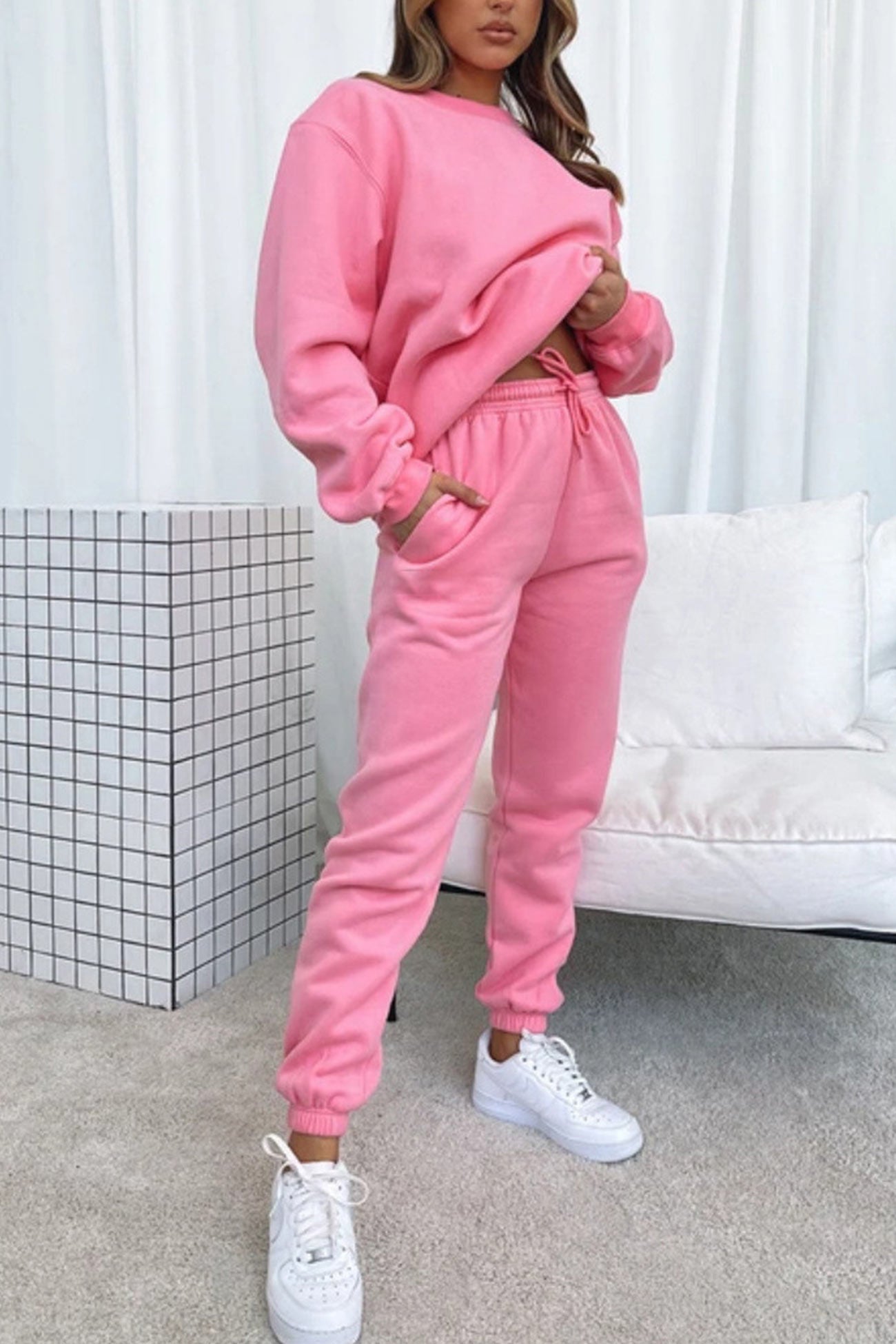 Mirjam | Solid sweatshirt pants set