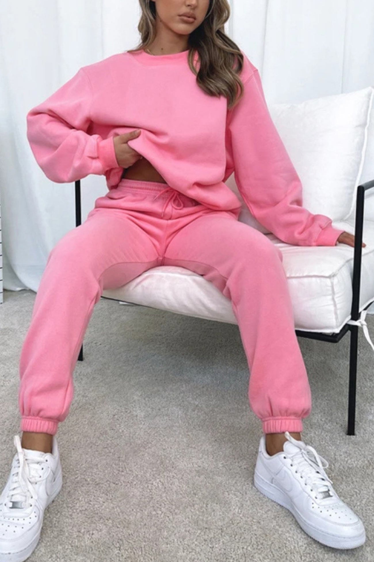 Mirjam | Solid sweatshirt pants set