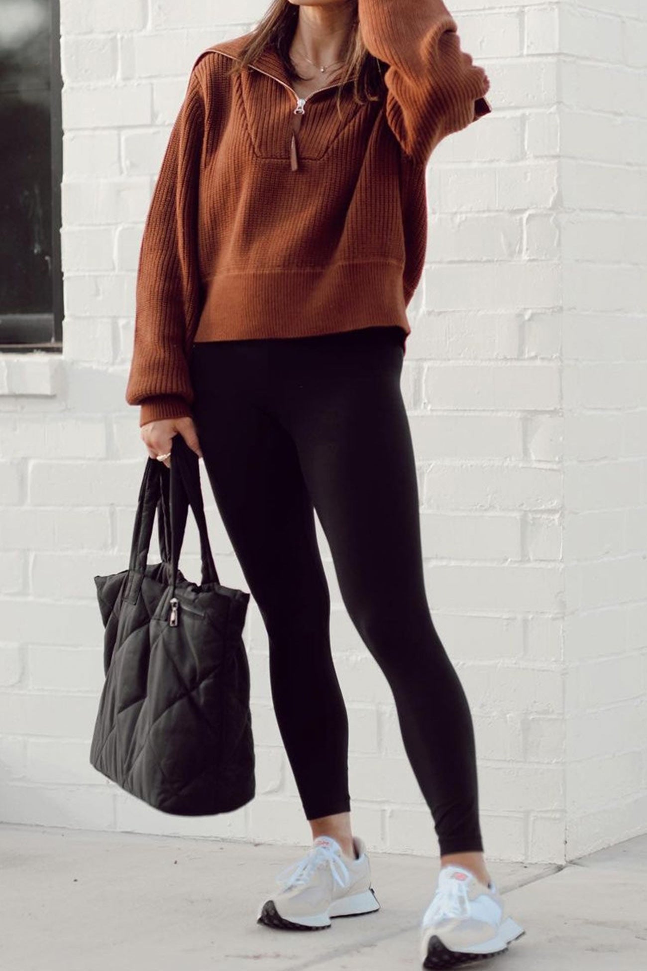 Marina | Solid lapel zip sweater