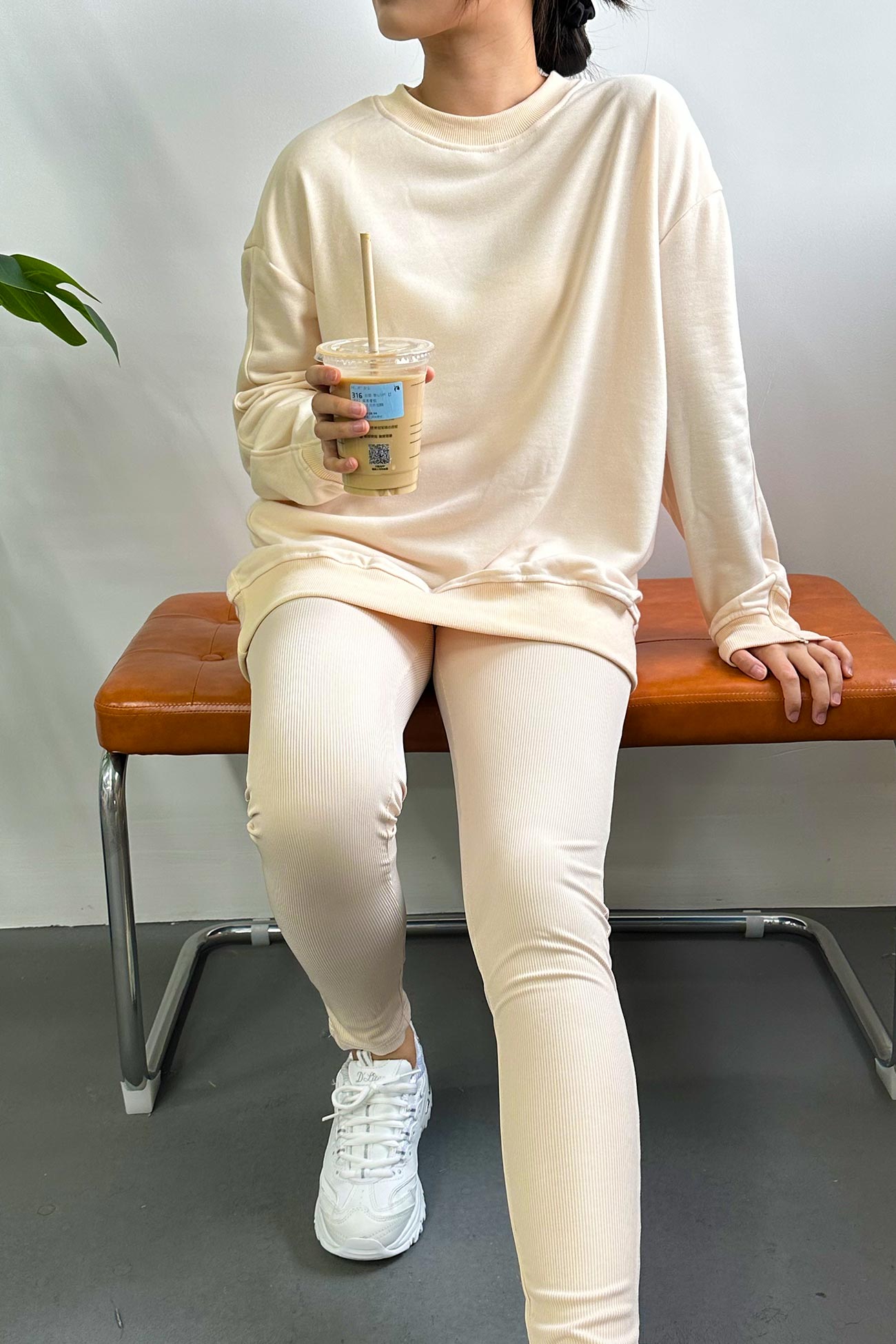 Sonia | Solid crew neck sweatshirt legging suits