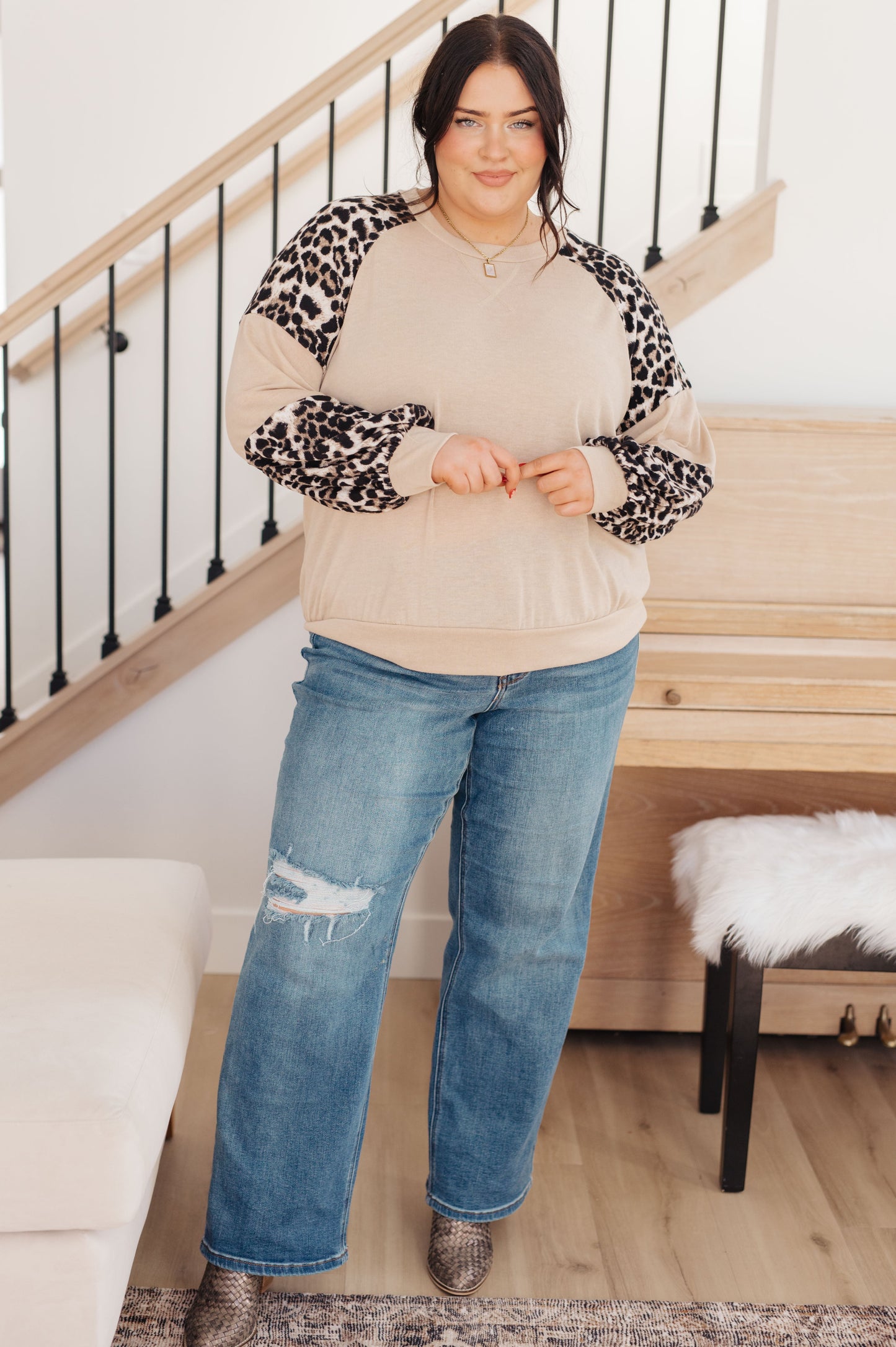 Elfriede | Sometime top with safari animal print