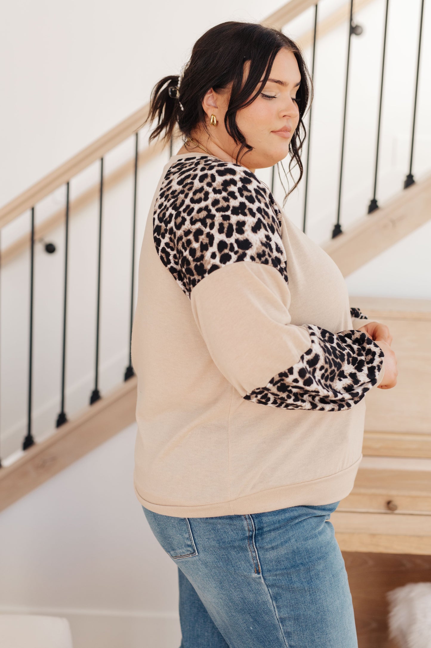 Elfriede | Sometime top with safari animal print