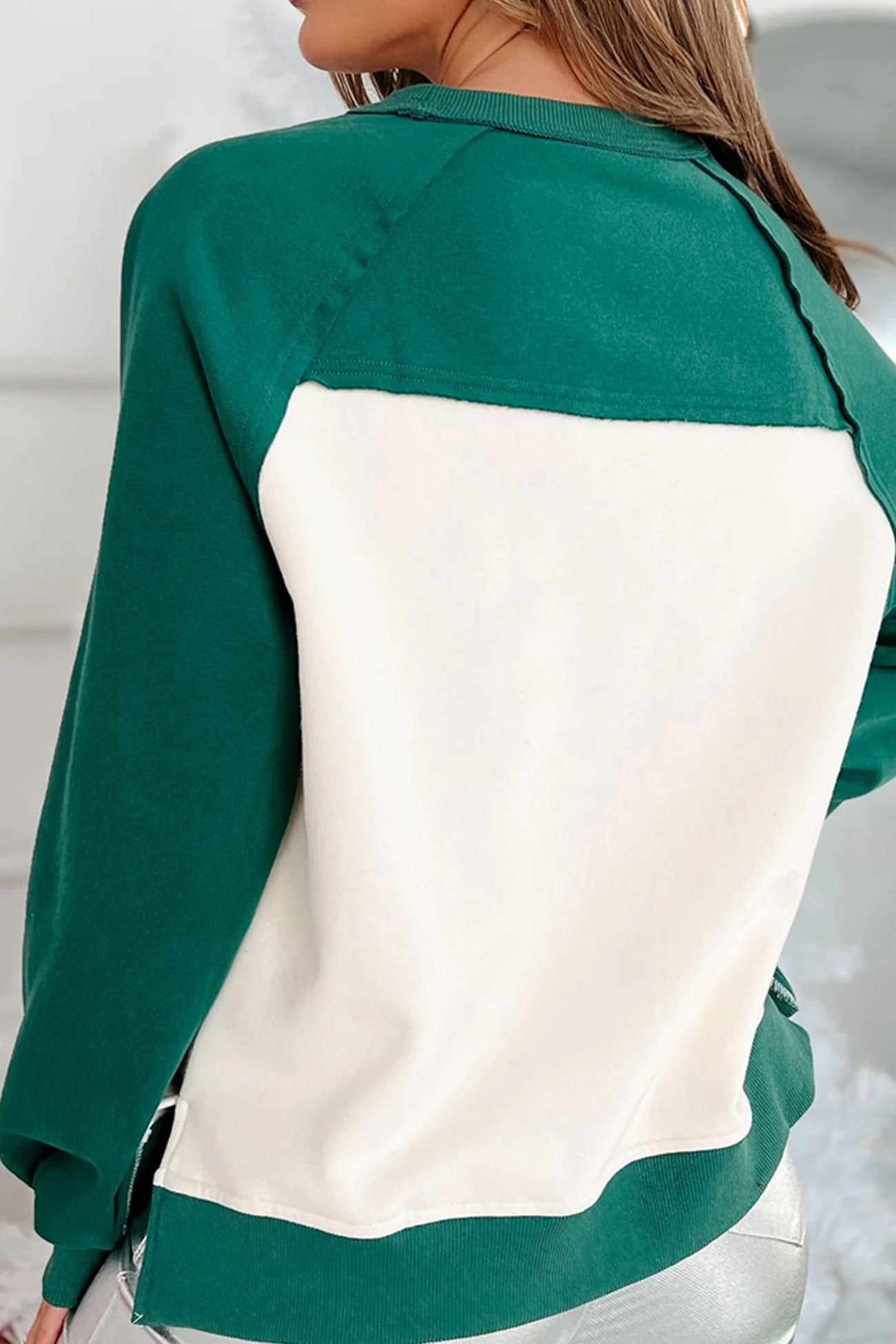Regine | Splicing sequin Christmas tree sweatshirt