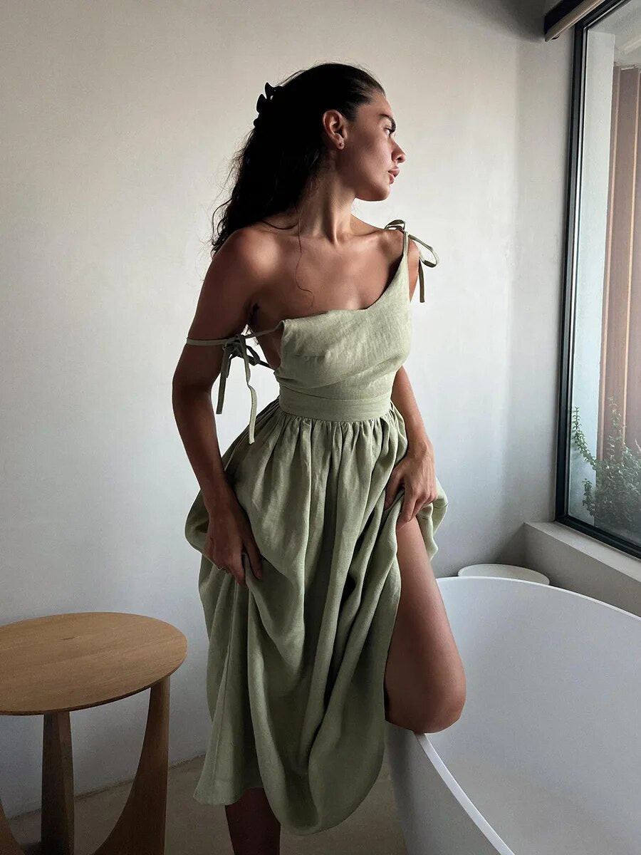 Maribel® | Long Linen Summer Dress
