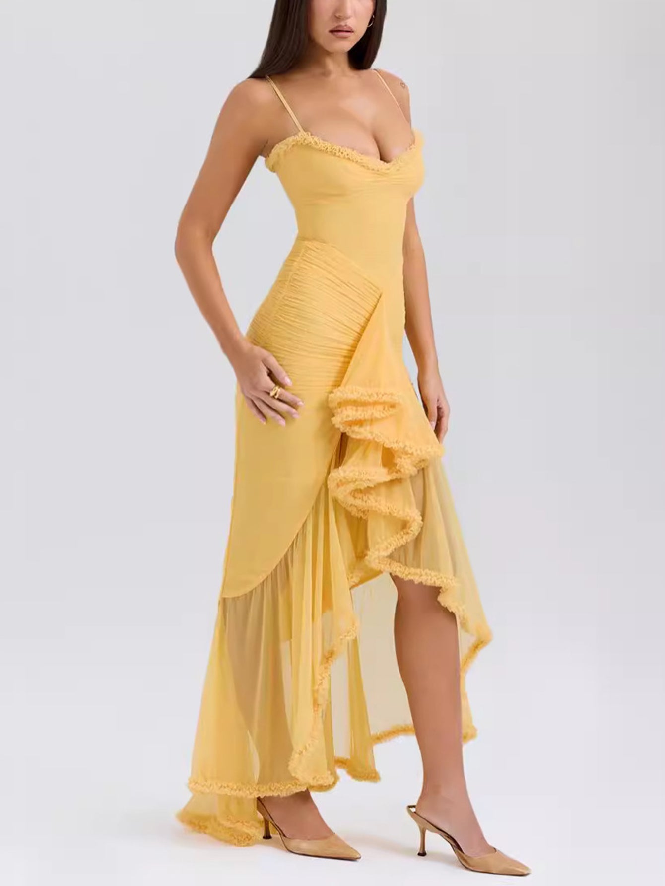 Nora® | Maxi Dress With Spaghetti Straps And Ruffles