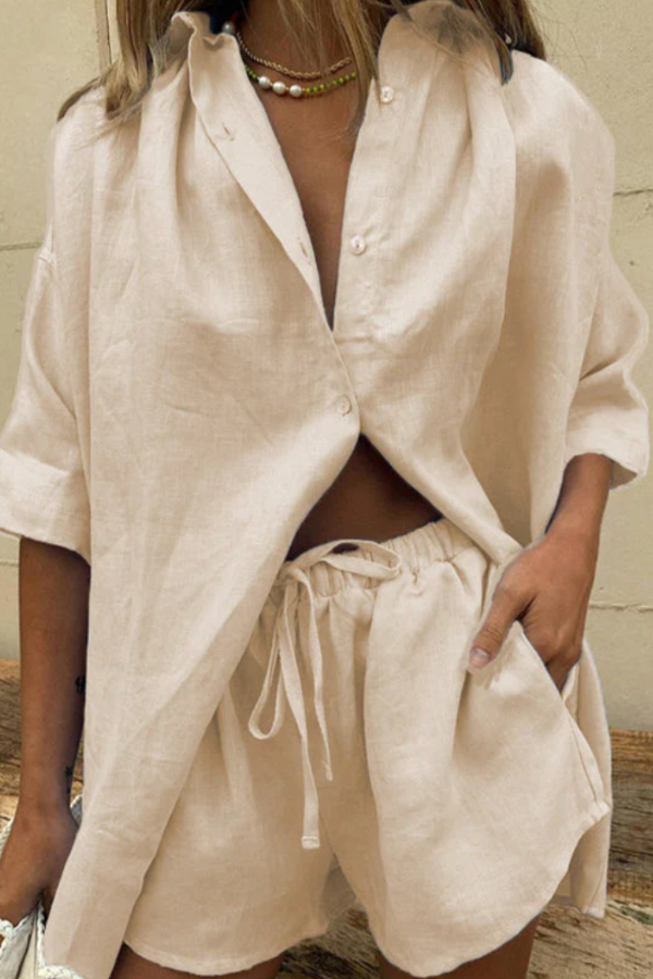 Rebeca® | Lightweight women's blouse set with wide shorts
