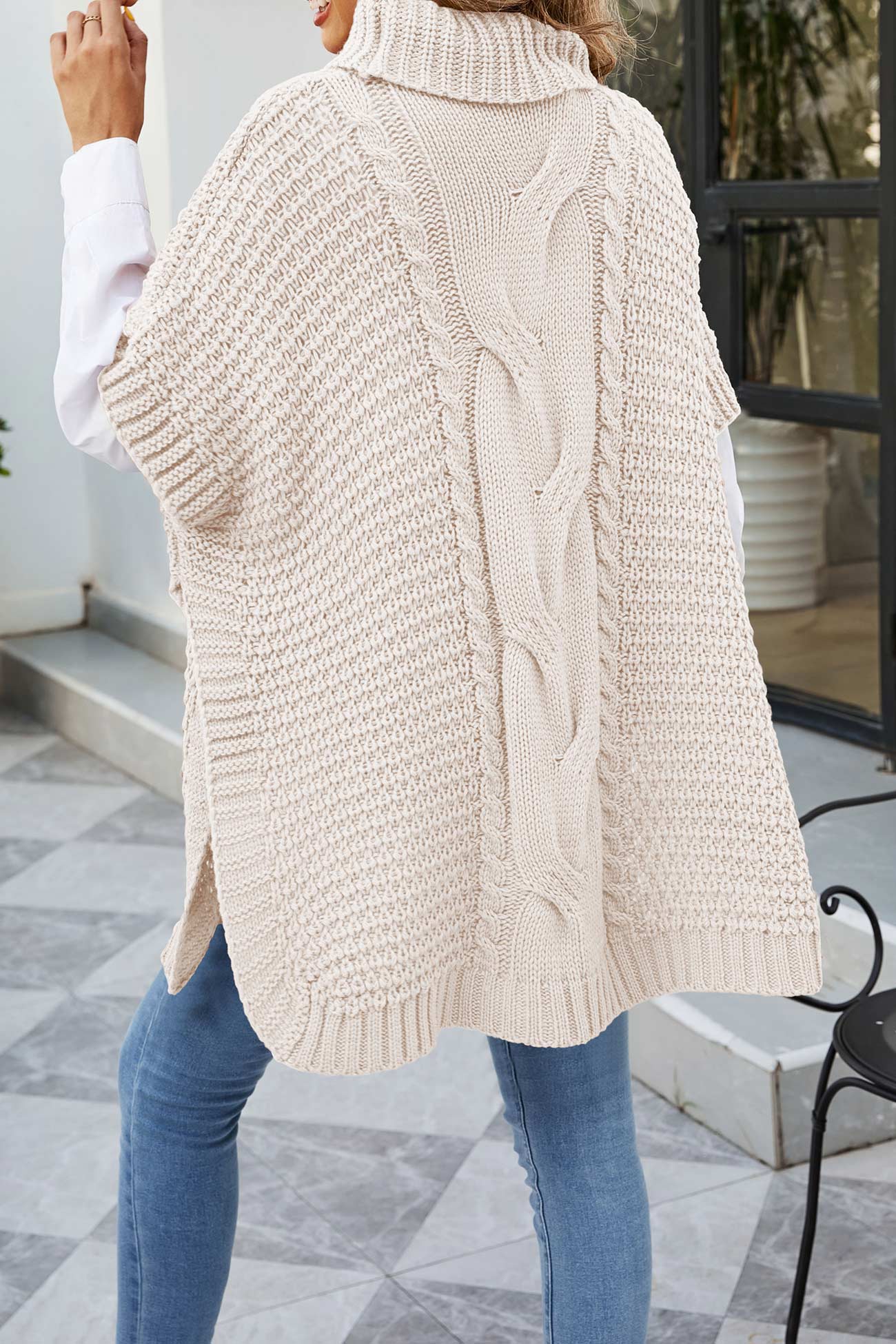 Odette | Cable knit turtleneck sweater