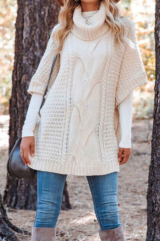 Odette | Cable knit turtleneck sweater