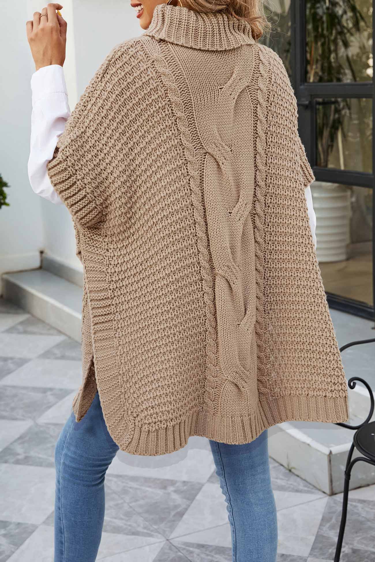 Odette | Cable knit turtleneck sweater