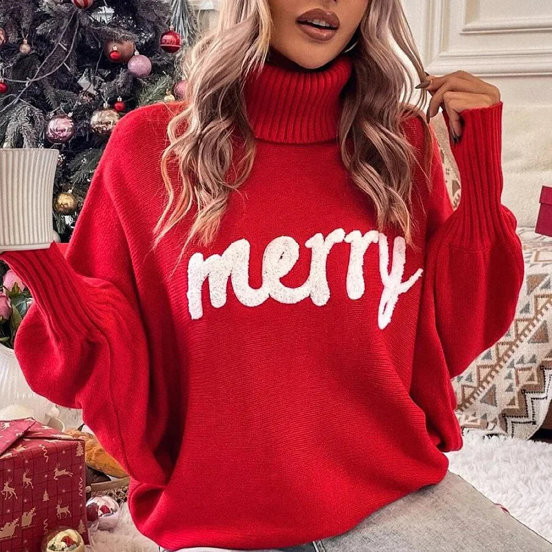 Maite | Cozy and festive turtleneck sweater for women