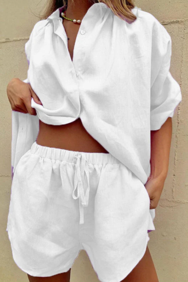 Regina® | Lightweight women's blouse set with wide shorts
