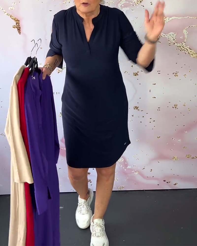 Sara® | Elegant women's dress V-neck