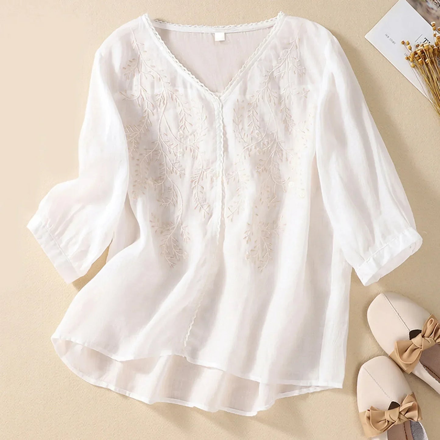 Giuliana® | Airy women's linen shirt