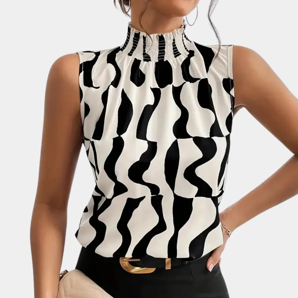 Romina® | Sophistiqué à col montant T-shirt