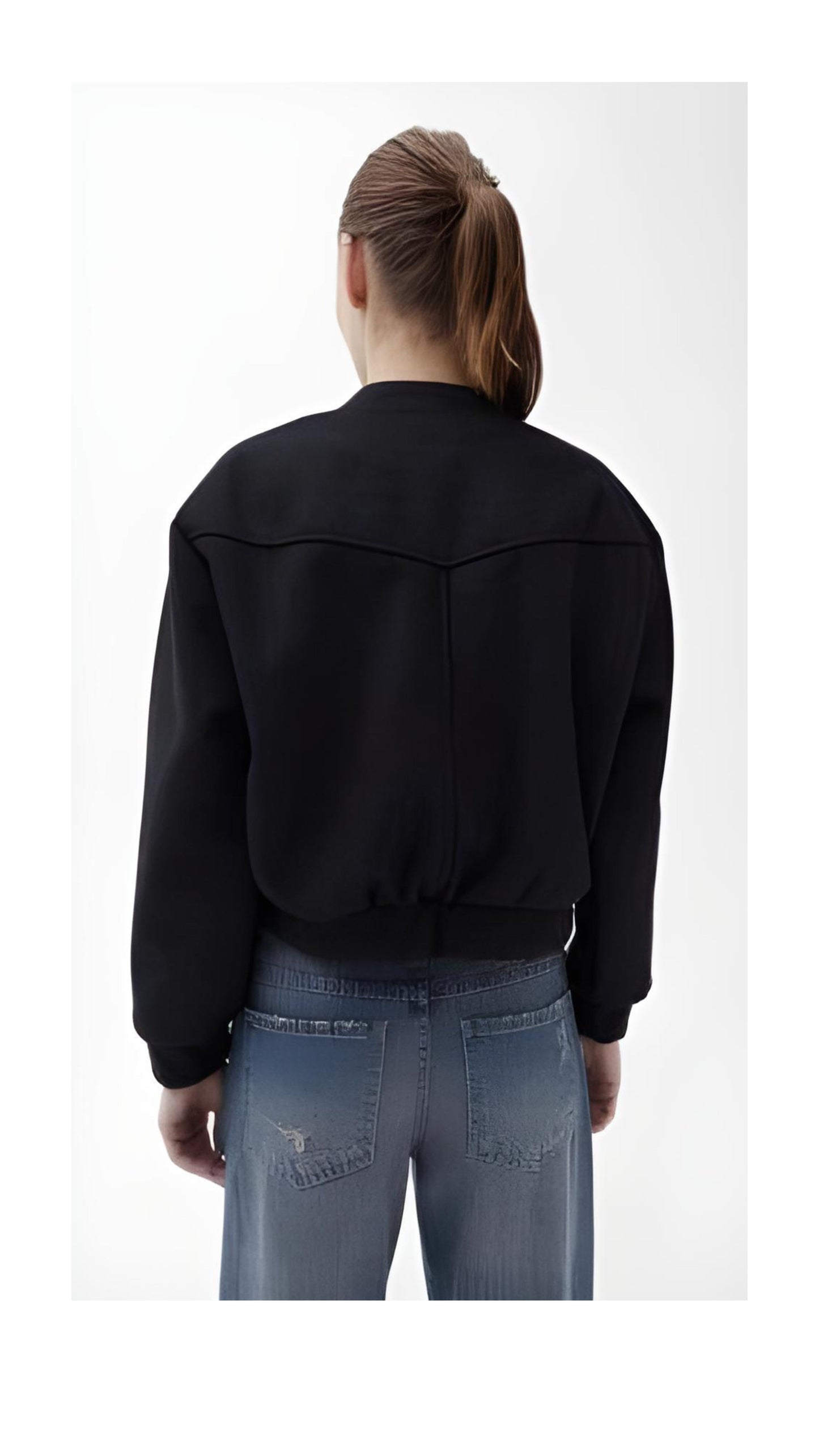 Stella | Bomber jacket with metal print buttons