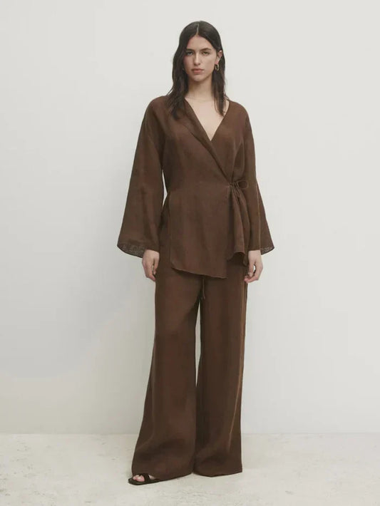 Marita | Linen combination set fall trend 2024