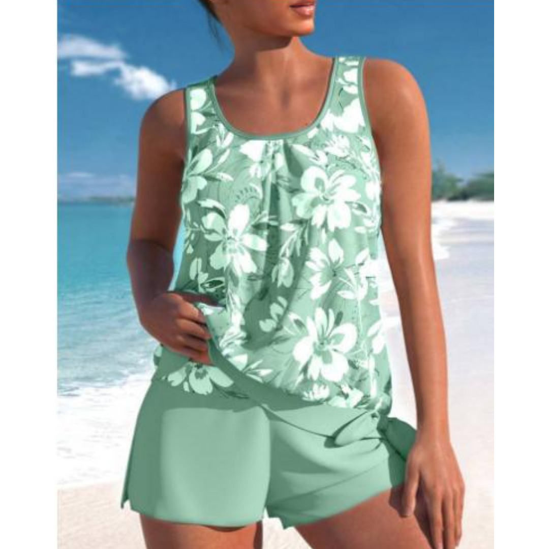 Tina® | Women'S Floral Print Two Piece Swimsuit Set Bright