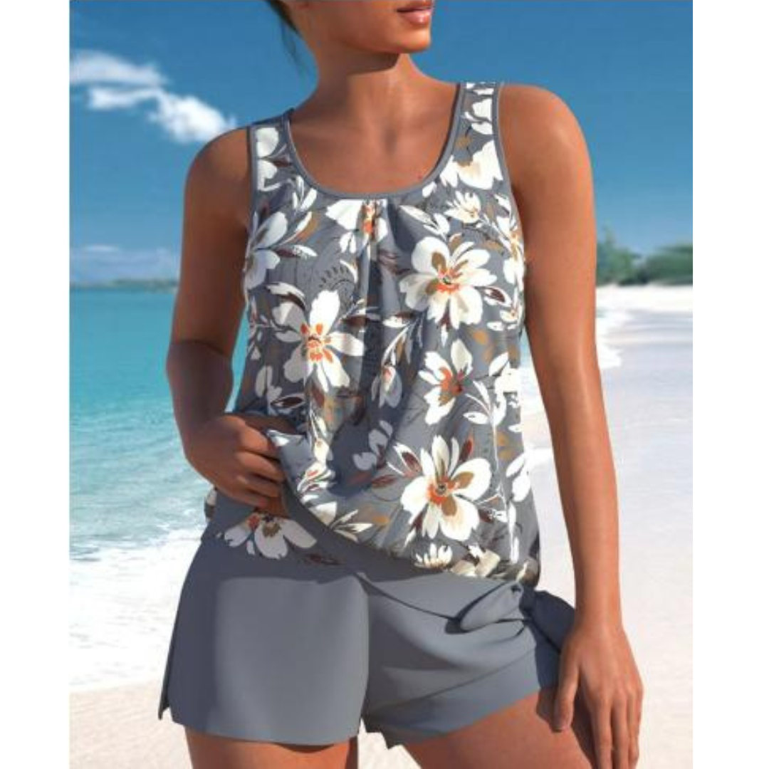 Tina® | Women'S Floral Print Two Piece Swimsuit Set Bright