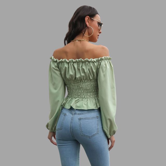 Katerina® | The-Shoulder Blouse With Lace Front