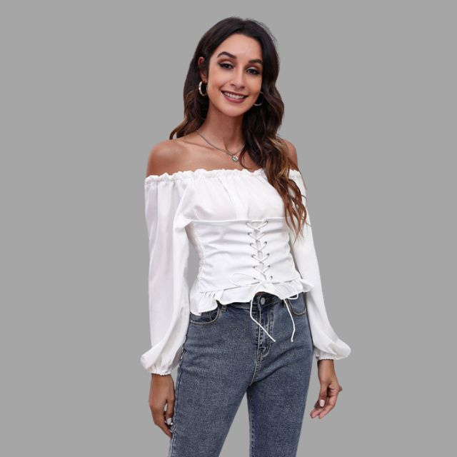 Katerina® | The-Shoulder Blouse With Lace Front