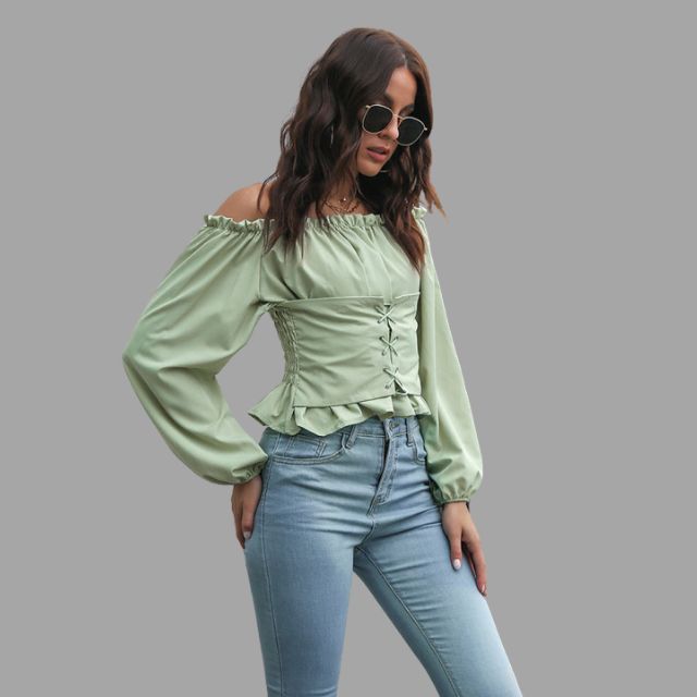 Katerina® | The-Shoulder Blouse With Lace Front