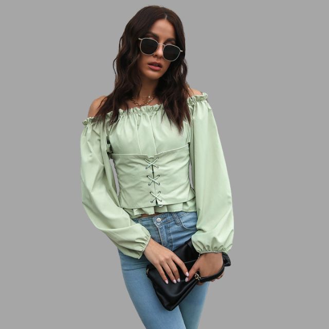 Katerina® | The-Shoulder Blouse With Lace Front