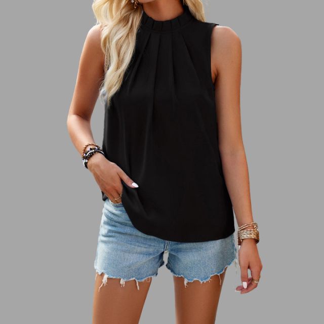 Katharina® | Pleated Blouse With Halter Neck