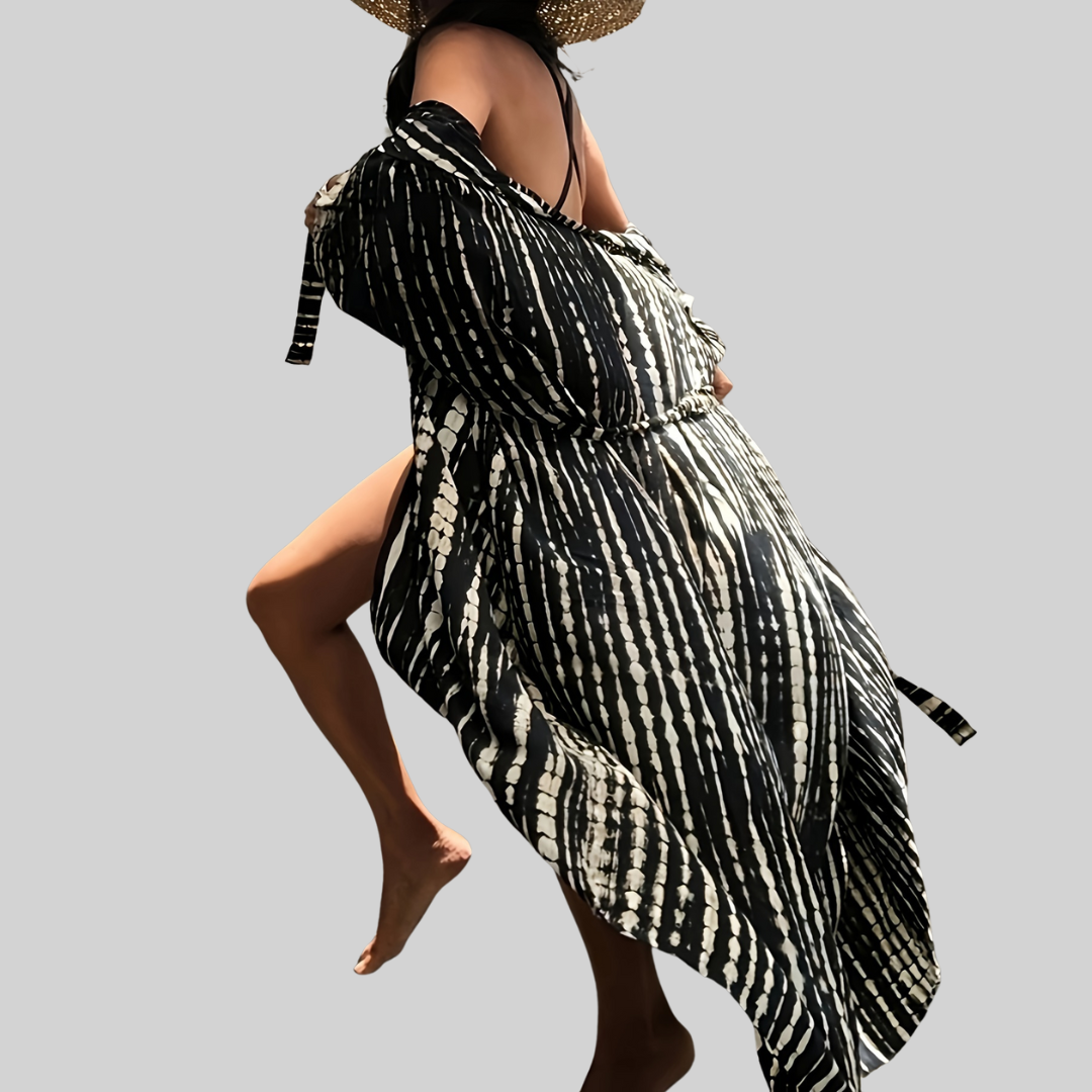 Marta® | Midi Kimono Boho Allover-Print Loose Fit