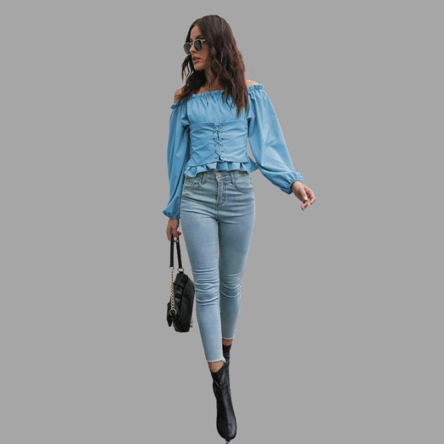 Katerina® | The-Shoulder Blouse With Lace Front