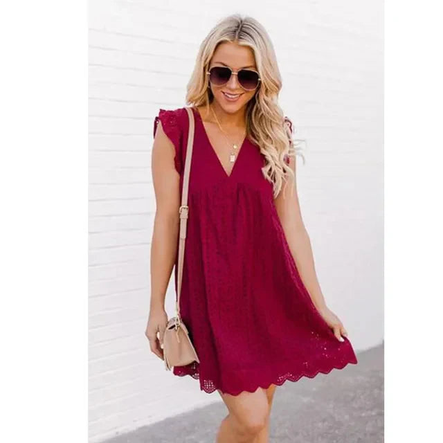 Simona® | Comfortable V-Neck Dress