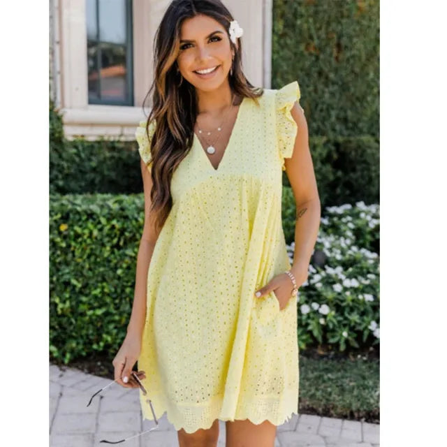 Simona® | Comfortable V-Neck Dress