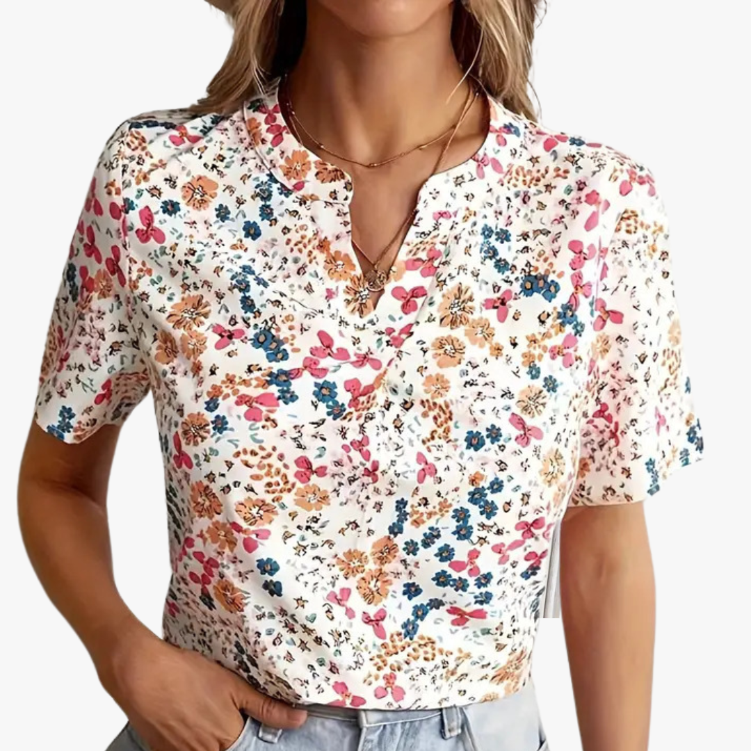 Zaida® | Vintage floral pattern women's blouse