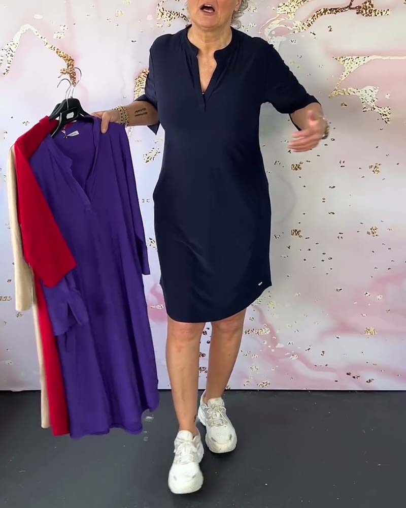 Sara® | Elegant women's dress V-neck