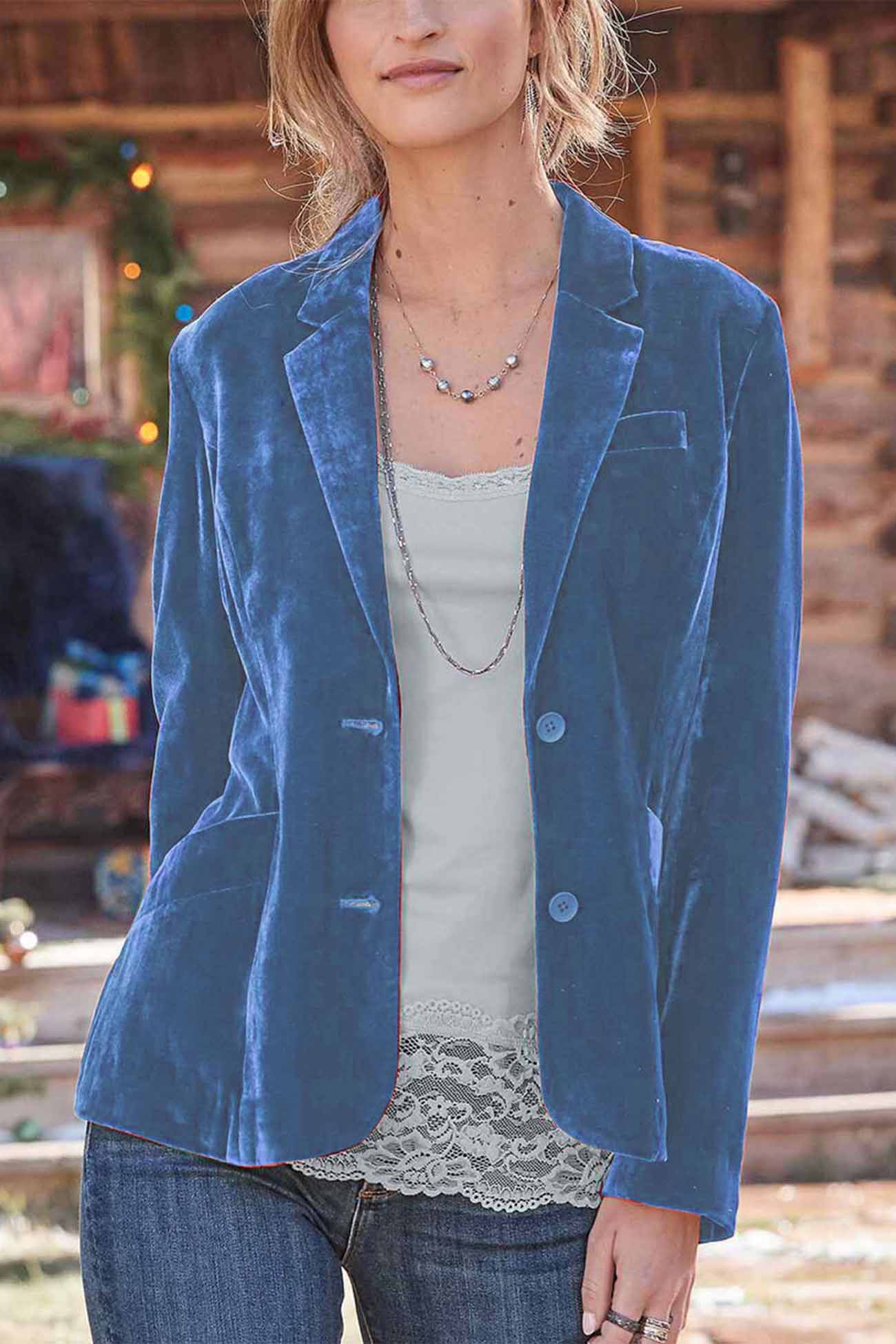 Mariana | Velvet blazer crop coat