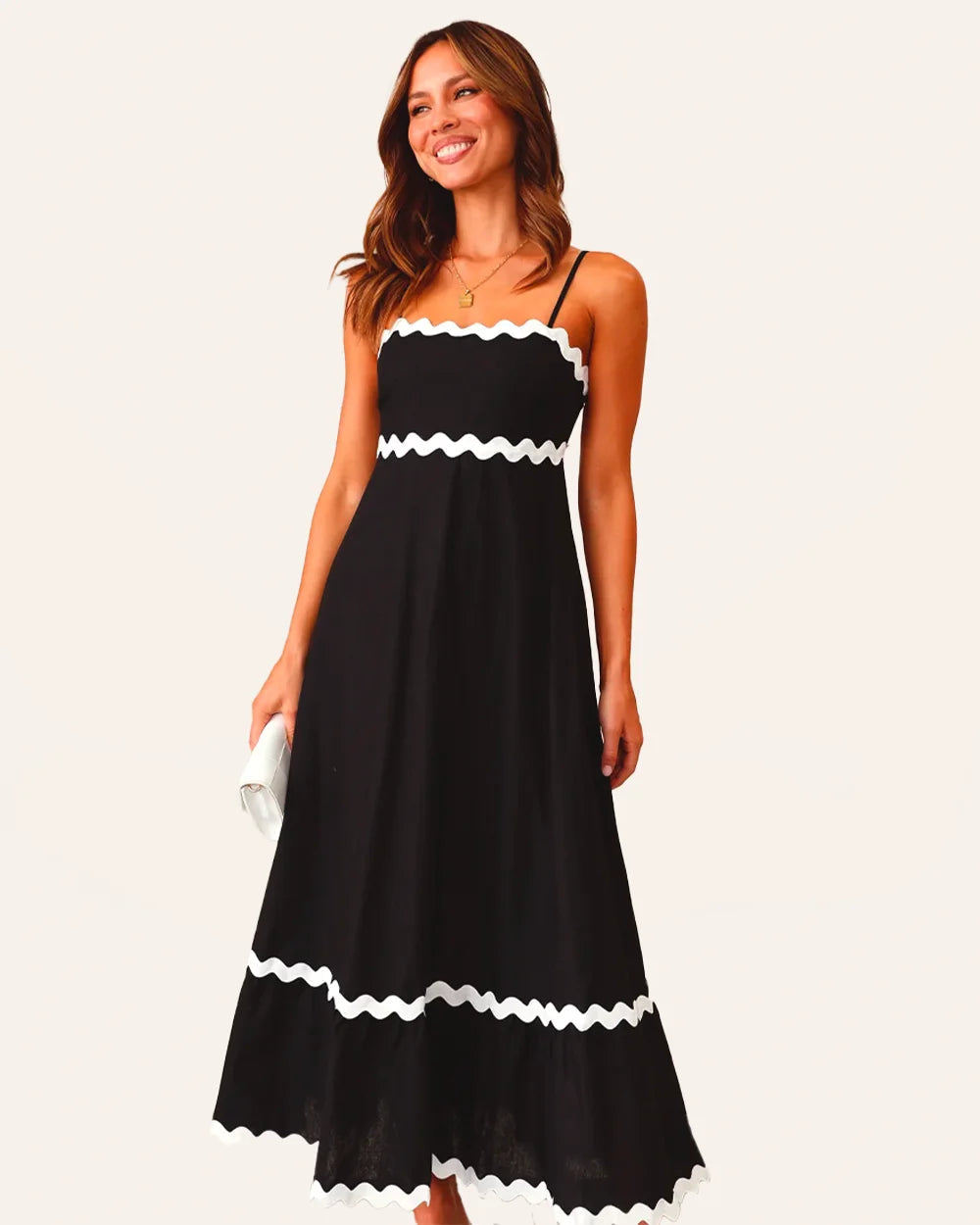Nora® | Contrast Long Capri Dress