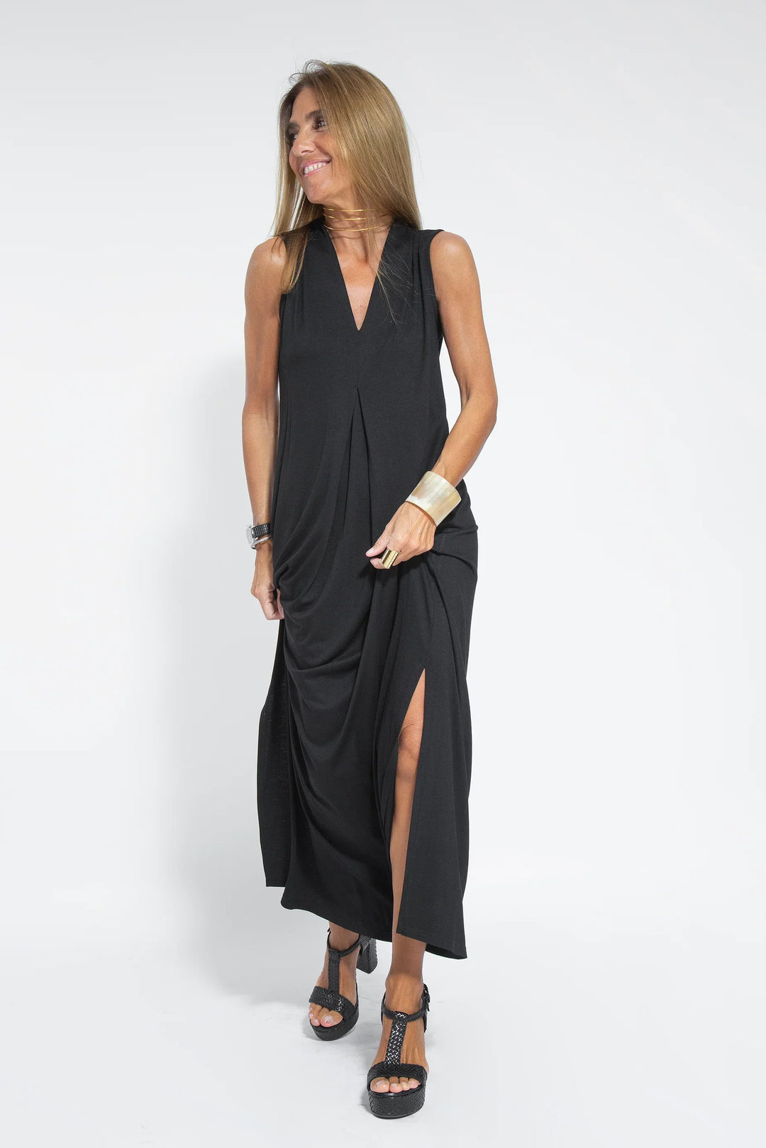 Nicole® | Long Dress With V-Neck