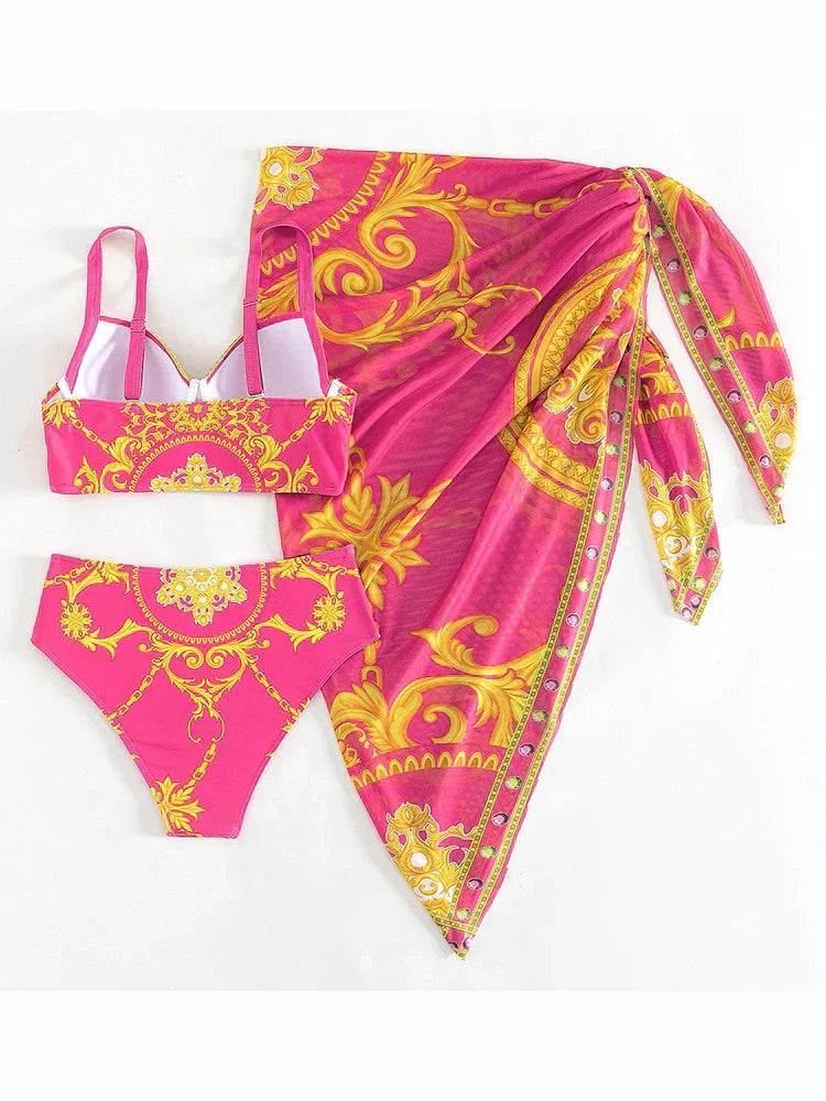 Eva® | Bohemian Push-Up Bathing Dress With Cover-Up