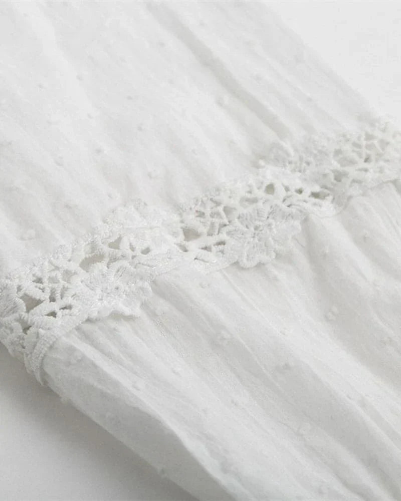 Norma® | Lace Blouse In A Solid Color