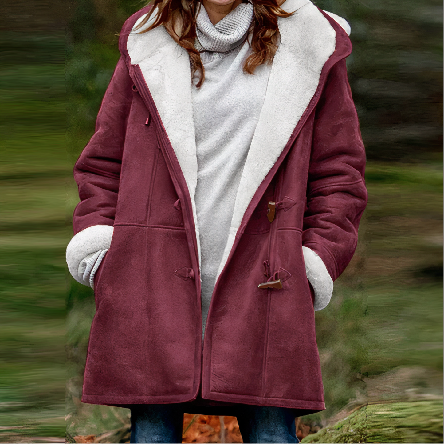Tania | Long sleeve velvet coat