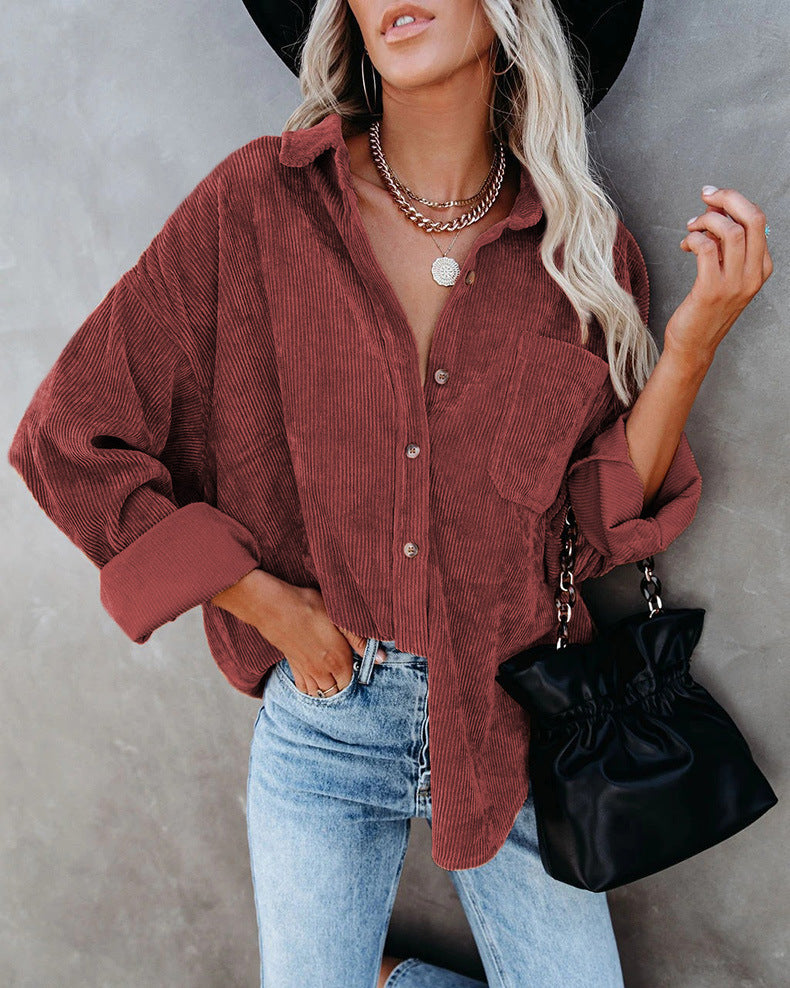 Fabiana® | Women's shirt with vintage collar and button placket