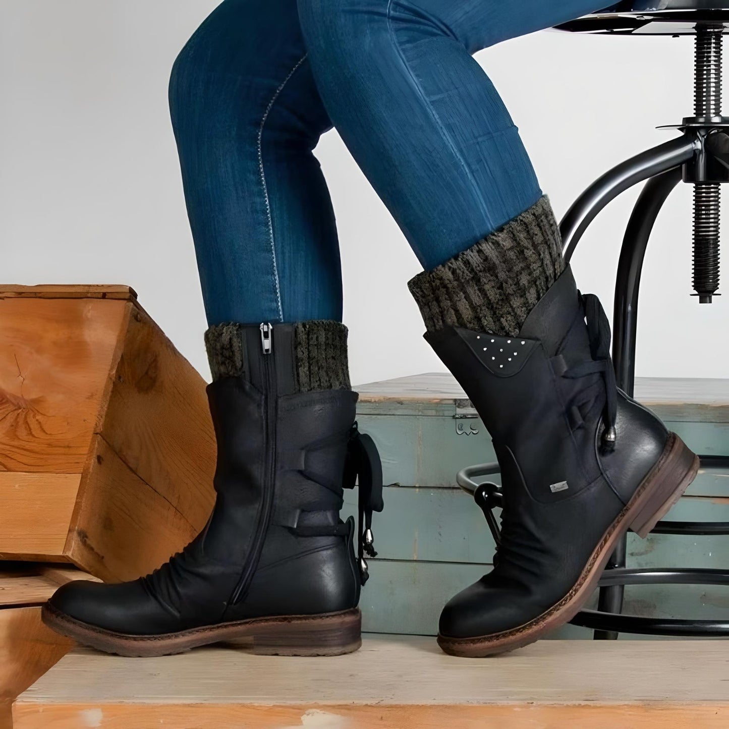 Carla | Lace-up snow boots
