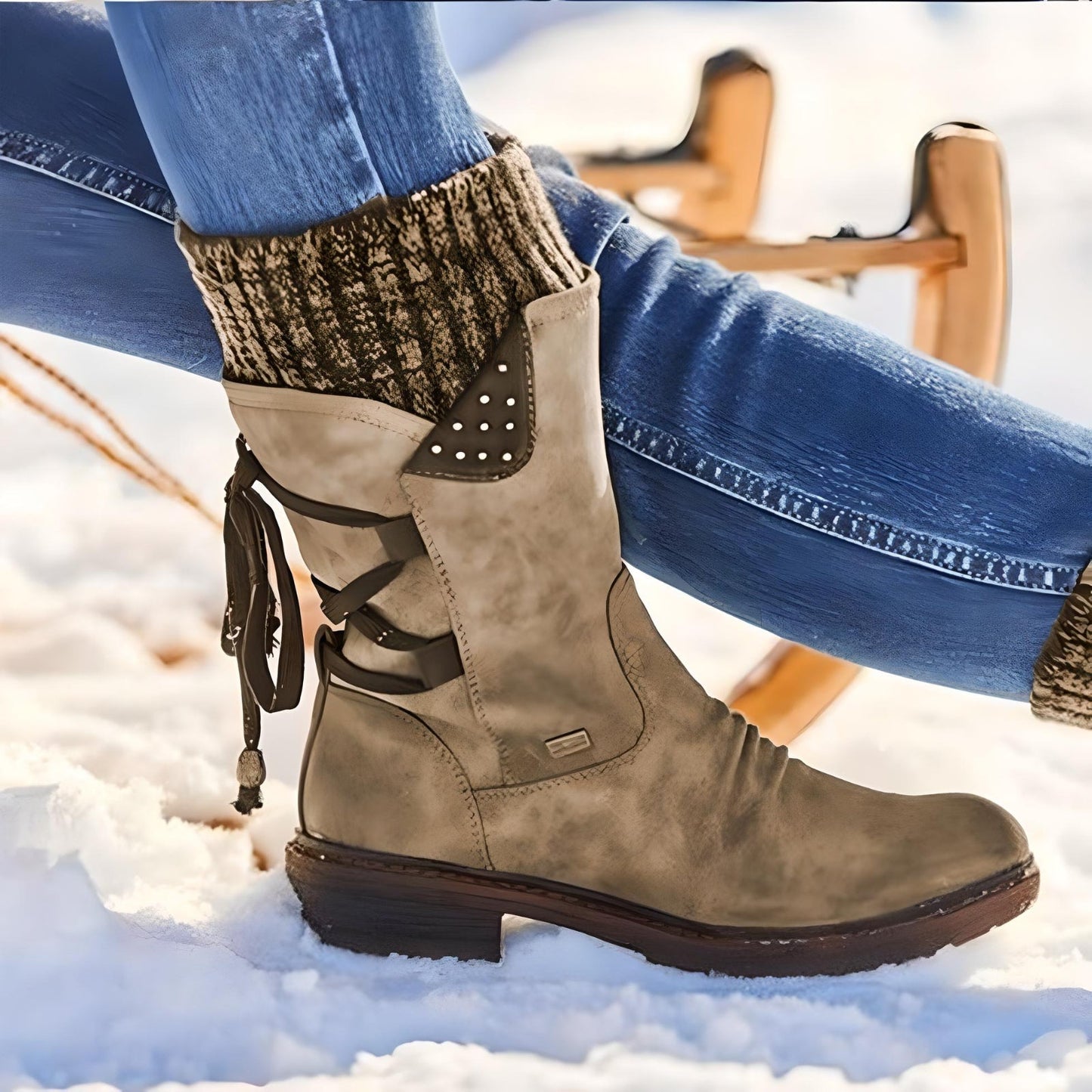 Carla | Lace-up snow boots