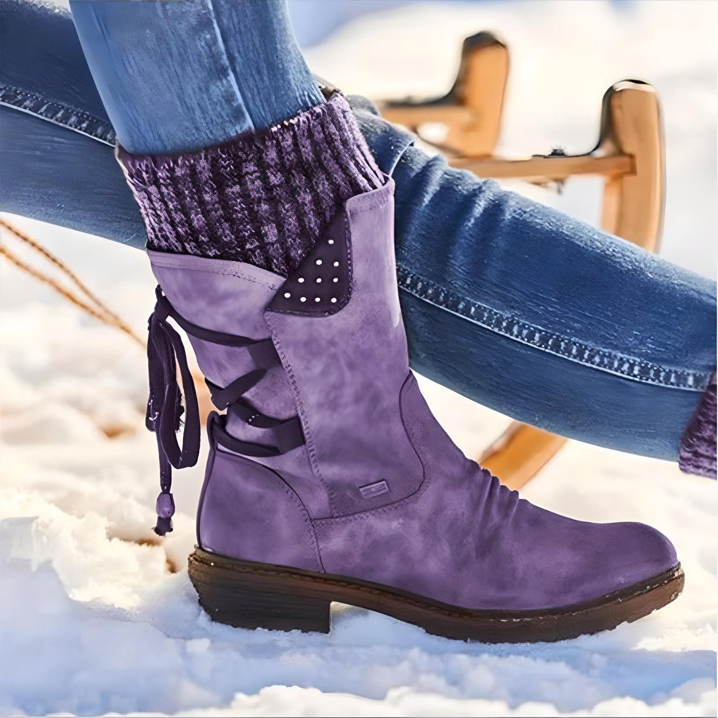 Carla | Lace-up snow boots