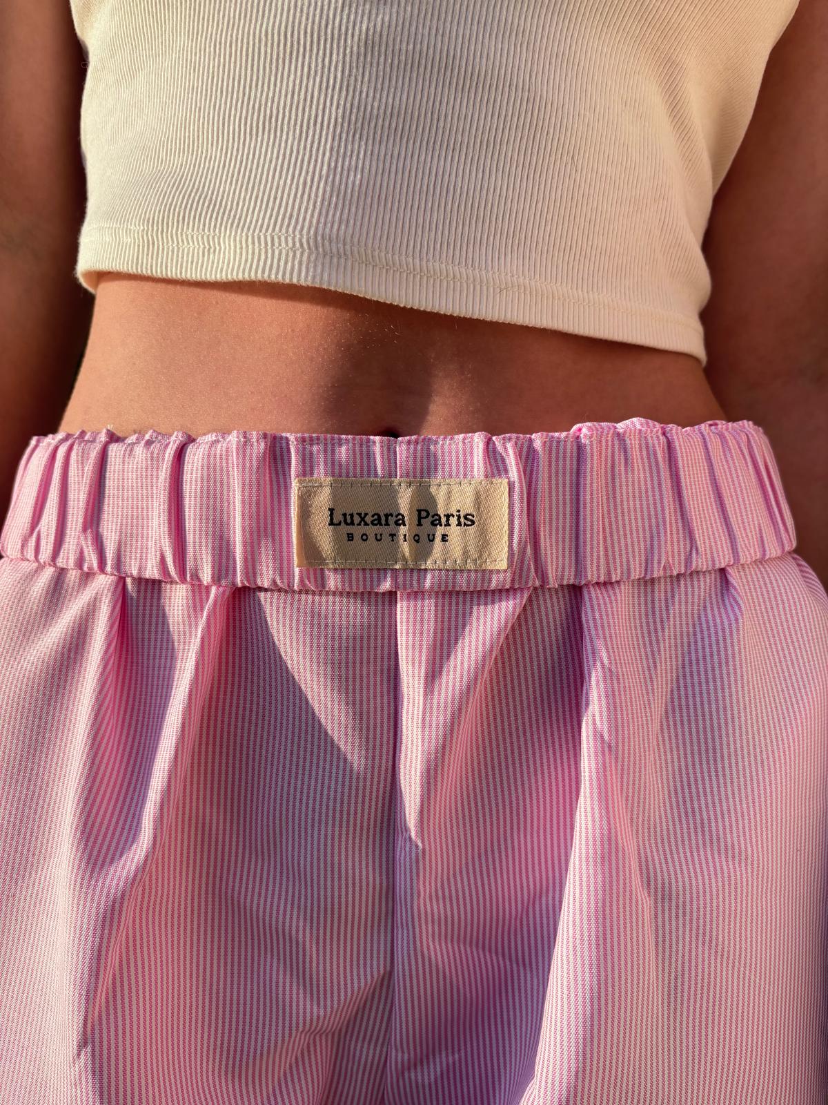 Georgina® | High Waist Cotton Pants In Lilac