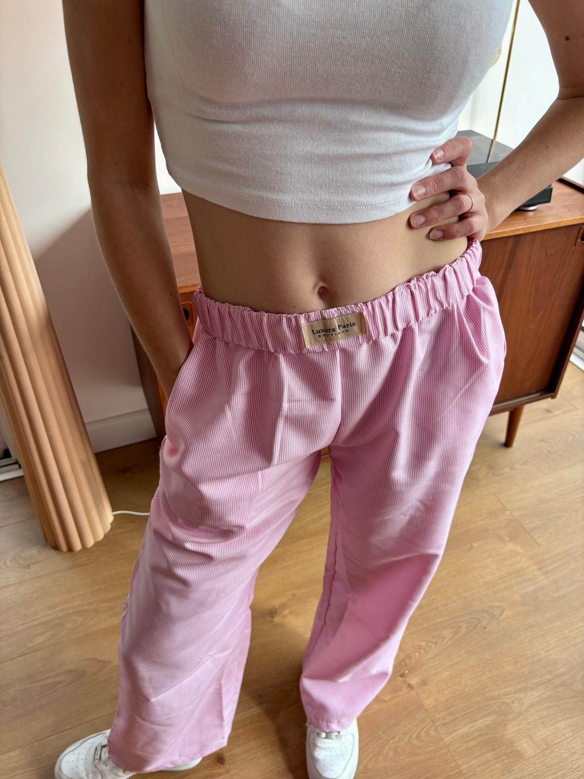 Georgina® | High Waist Cotton Pants In Lilac