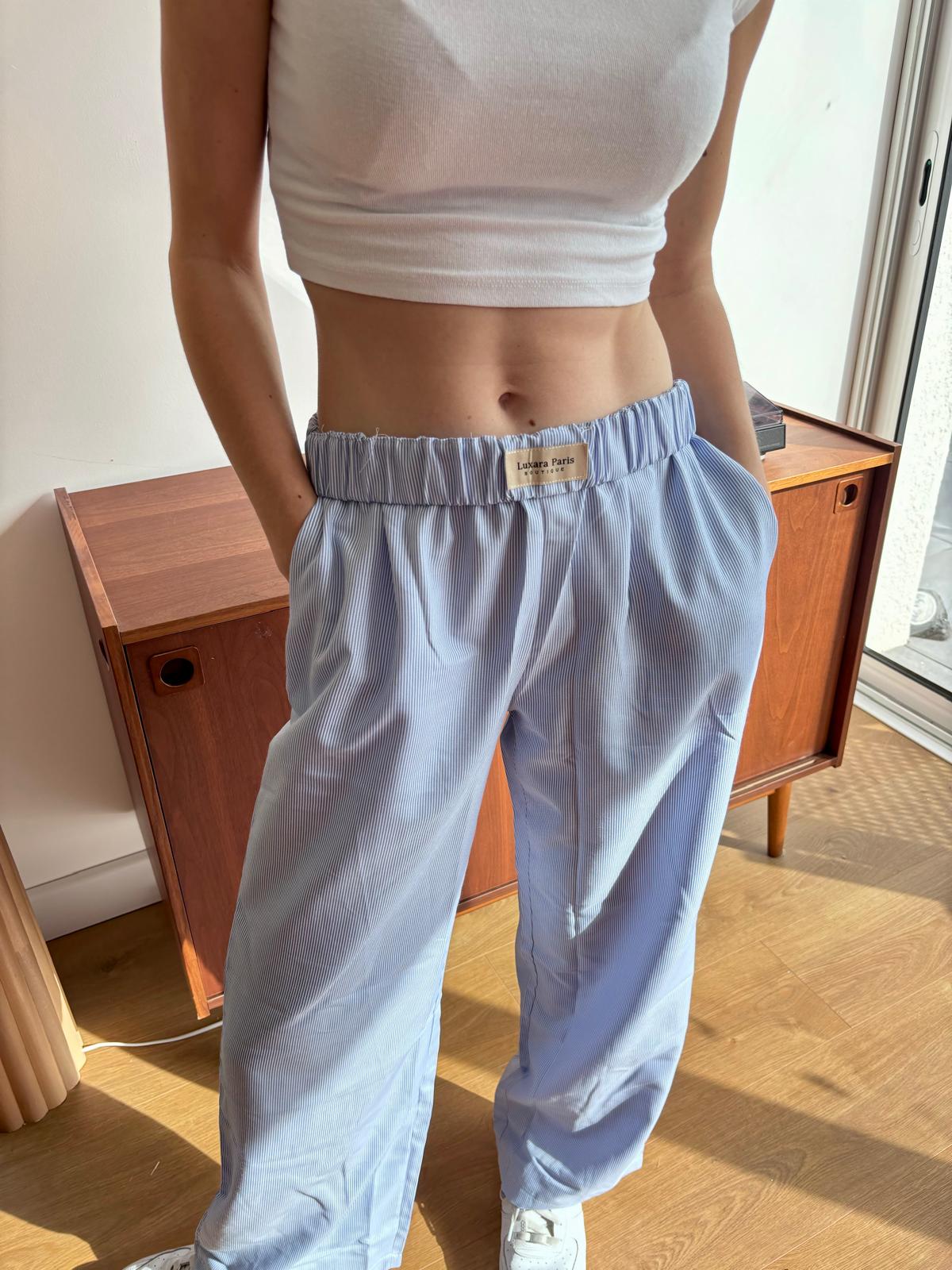 Georgina® | High Waist Cotton Pants In Lilac