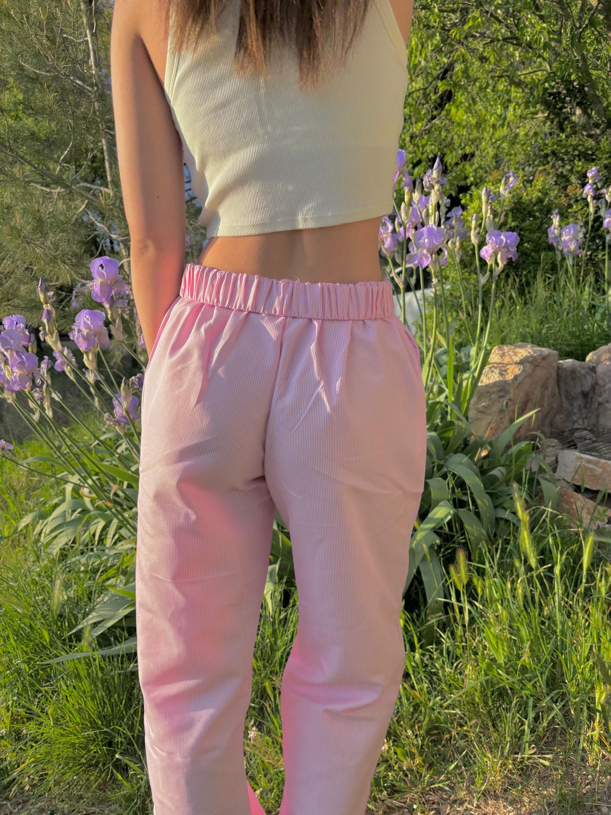 Georgina® | High Waist Cotton Pants In Lilac