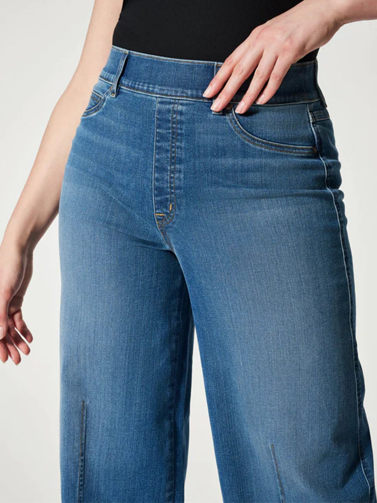 Yasmine® | Women's denim-style wide-leg jeans
