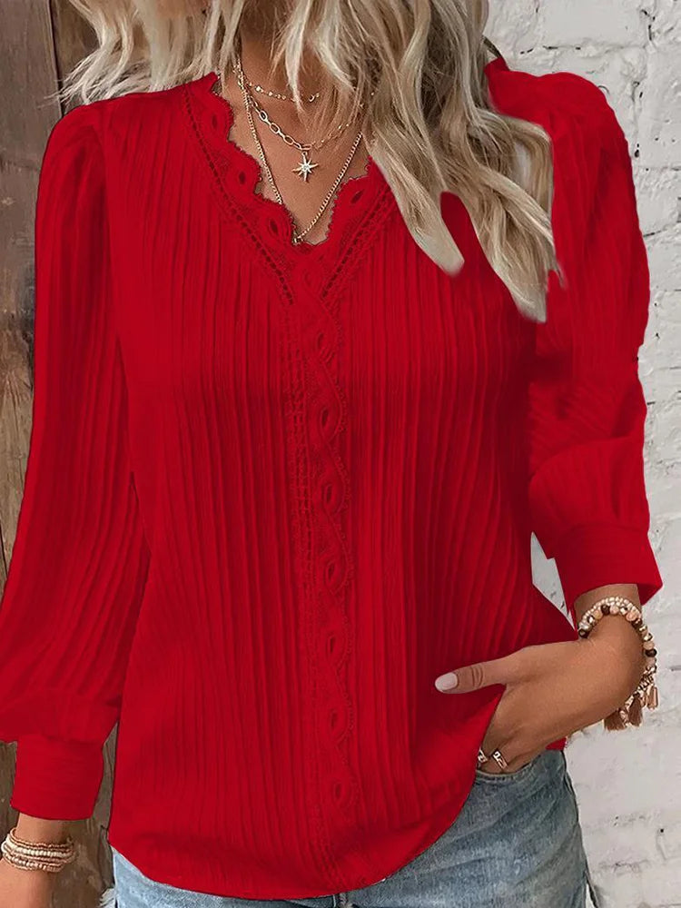 Brunissende® | Elegant Blouse With Lace Decorations
