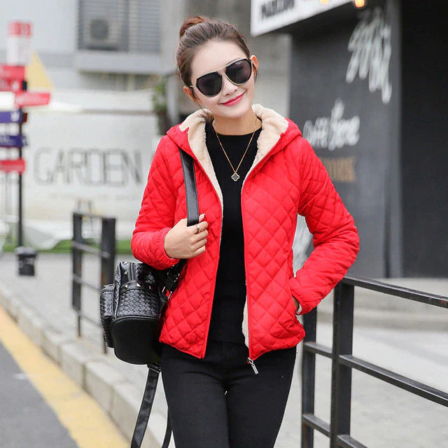 Nathalie | Lined women's coat with hood